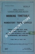 Working Timetable of Mandatory Trains - Section M - Crewe, Dunford West, Dore, Liverpool, Chester and Manchester Piccadilly, also North Staffordshire and branches, 7 May 1973 to 5 May 1974 by British Railways London Midland Region
